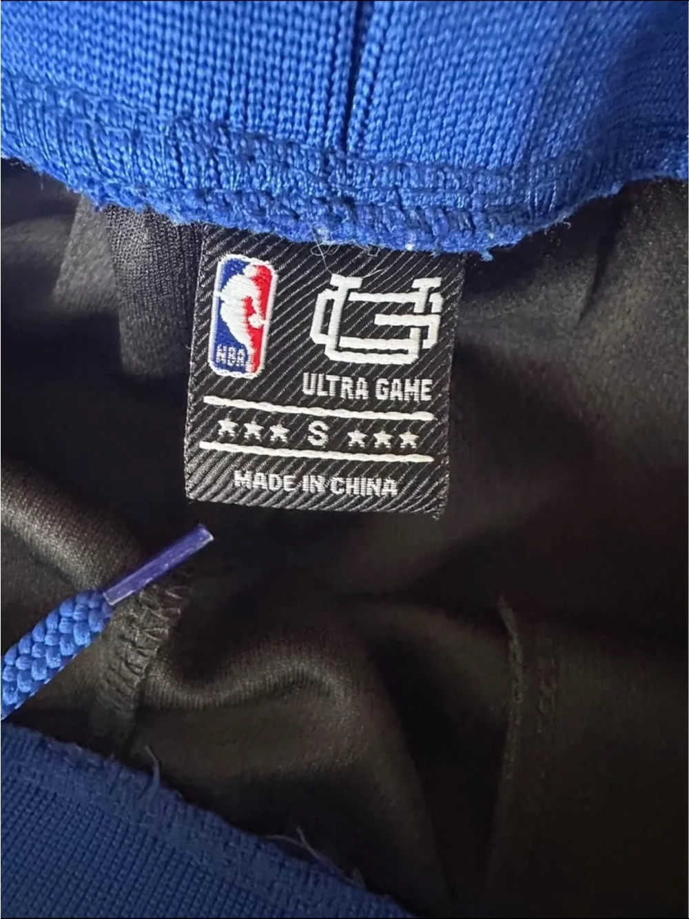 NBA Golden State Warriors Black, Blue & Yellow Athletic Shorts